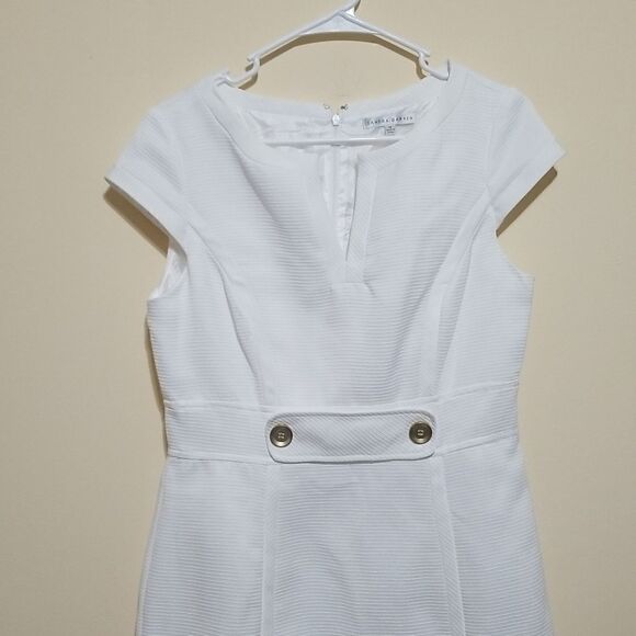 NWOT Sandra Darren White  Dress Size 10 - Picture 3 of 9